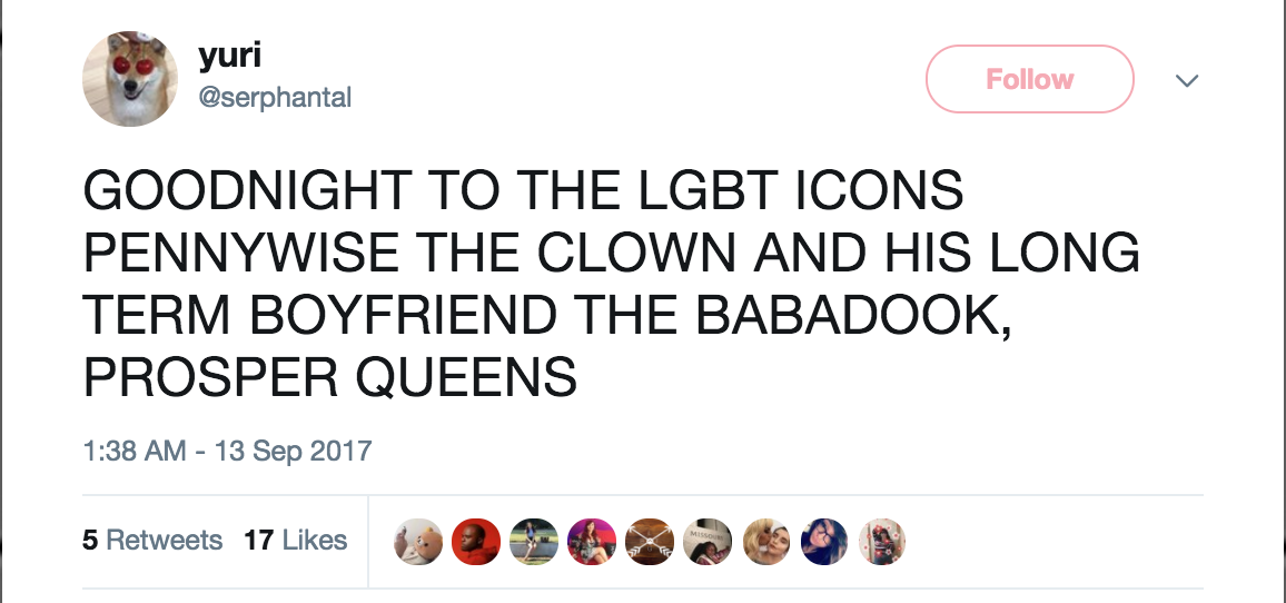 People Have Decided Pennywise From It Is Gay And Hes Dating The Babadook 2964