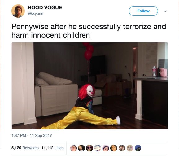 People Have Decided Pennywise From It Is Gay And Hes Dating The Babadook 