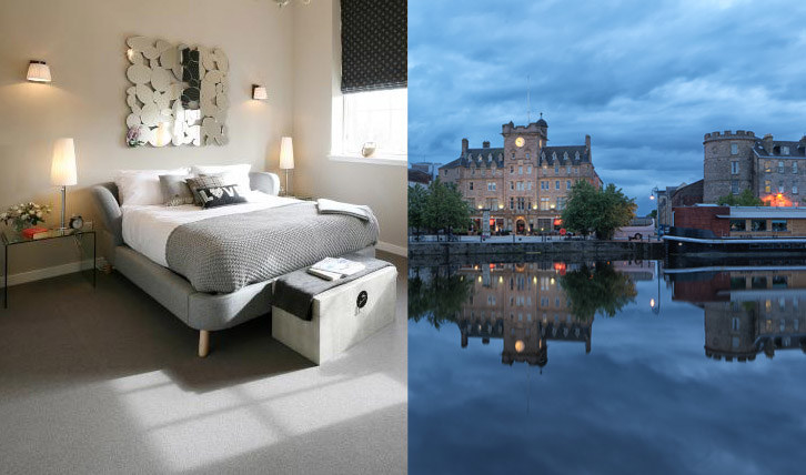 * No rooms cost £1000 per month in Scotland, but there are entire flats.* You can rent this 3-bedroom, sea view balcony flat in Edinburgh, for example.