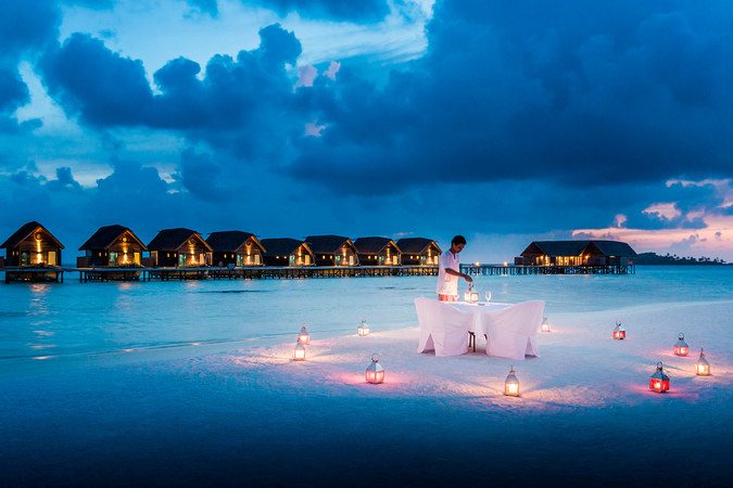 Channel your inner Robinson Crusoe and with the help of your Maldives resort, have dinner on a deserted island. Don’t worry; you’ll definitely be picked up after the dinner. Many of Maldives islands are still uninhabited; giving you plenty of islands to have dinner in, if you’re bored of eating at restaurants!