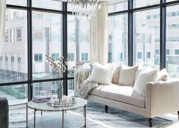 White tailor-designed sofa