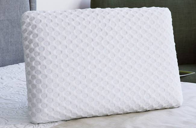 The pillow is standard size and does not contain any toxic ingredients. Promising Review: “This pillow feels wonderful! It's the perfect firmness and it stays cool. It's my first foam pillow and I plan to get more!” —Beth Howell Price: $25.49