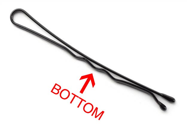Actually, the reason is quite simple: Many hairpins have a grooved and a smooth side. The grooved side is meant to face in towards to scalp to provide a little extra hold.