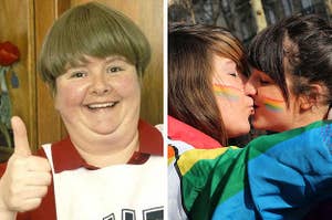 Magda Szubanski And lo and behold, heath planted a passionate kiss on her lips! buzzfeed