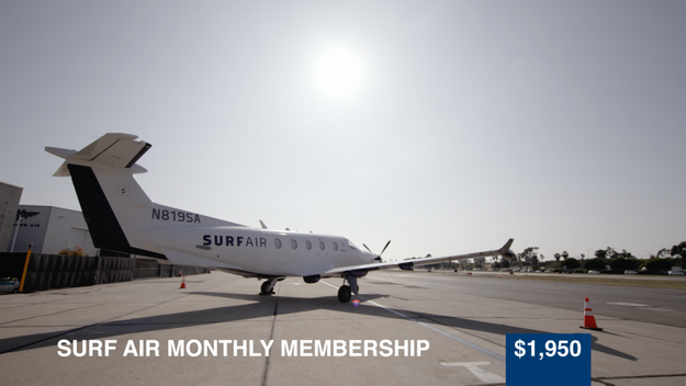 Up next, was a private flying experience with Surf Air at a price of $1,950. With this membership, flyers can travel all along the west coast at a fixed monthly rate. Talk about a good deal!