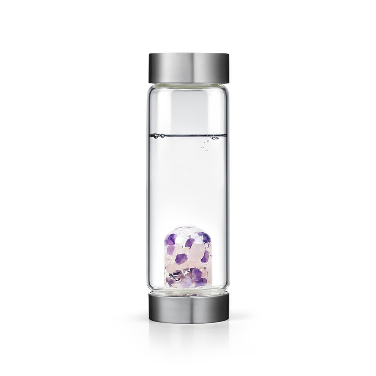 The use of gems to vitalize water is a traditional art dating from ancient Greece and practiced for millennia. Recently, this age old tradition has been rediscovered and tailored for the modern world. VitaJuwel places gemstones - which have the unique ability to store energy - in drinking water. Each Gem Water Bottle incorporates a sealed glass gempod or vial filled with a unique gemstone blend, providing a convenient and hygienic way to transform everyday tap, filtered, or bottled water into gem-water in just 7-10 minutes. The unique gem blends are designed to transform your water and support your mind, body, and spirit.