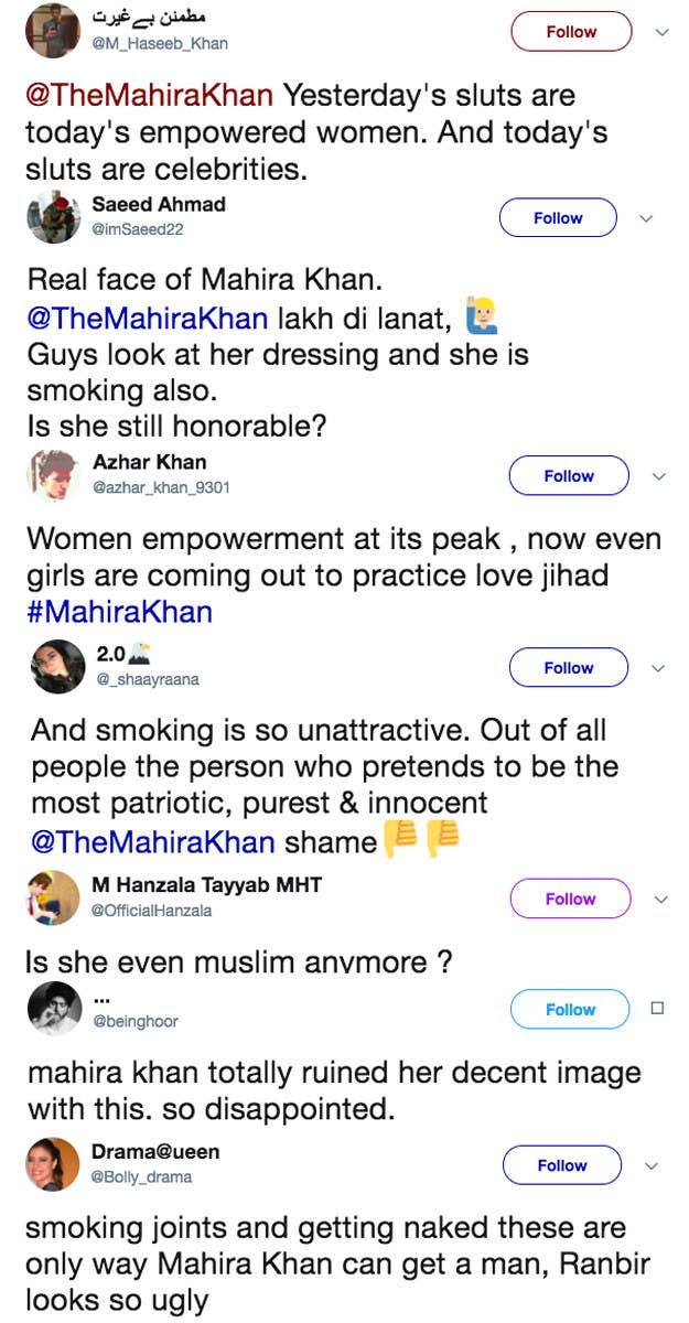 Mahira Khan Porn Movies - Mahira Khan Was Slut-Shamed For Having A Smoke With Ranbir Kapoor