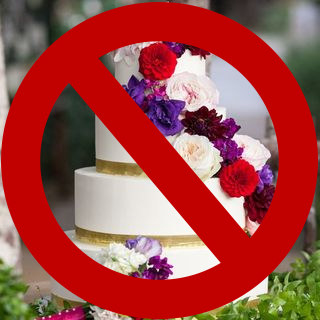 Years ago, some guy choked on a wedding cake (tragic) and cakes have been banned ever since. Cakes are essential for weddings and you'll be missing out.