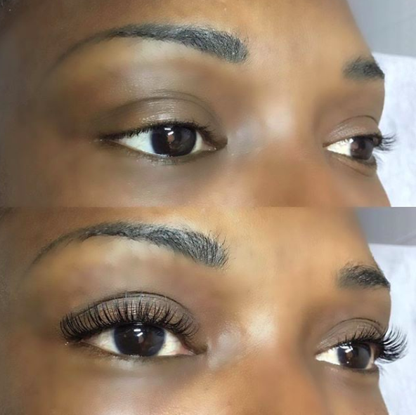 These lash extensions look like they were meant for her!