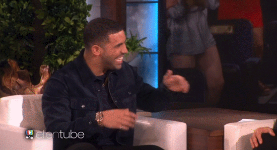 When a dude dressed in "Hotline Bling" gear jumped out at Drake.