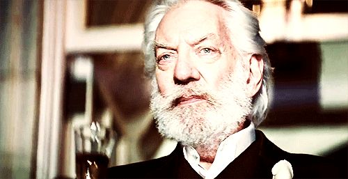 "President Snow from Hunger Games... Donald's voice drives me crazy. I can almost hear him calling me a bag girl who needs a spanking lol."—e4f7eaf451