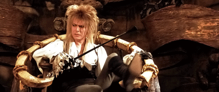 "Those tight pants and, uh, obvious features. I loved the way that he pursued Sarah to keep her as always, and that awakened all sorts of fantasies of being the Goblin Queen. David Bowie made me love villains, and these days, my favorite characters are almost always the villains."—auriellis