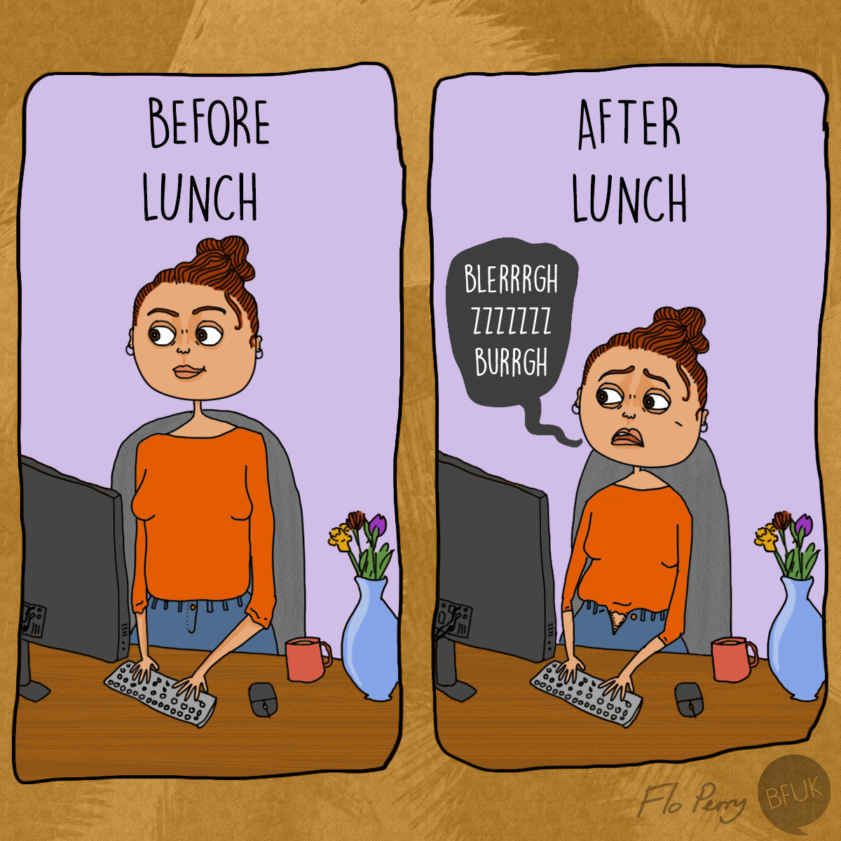 Gif of before lunch and after lunch