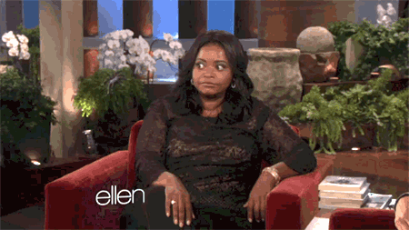 Octavia Spencer's face when a fake spider appeared.