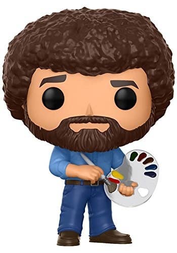 Bob Ross Chia Pet, I crocheted the head and beard then sewed the