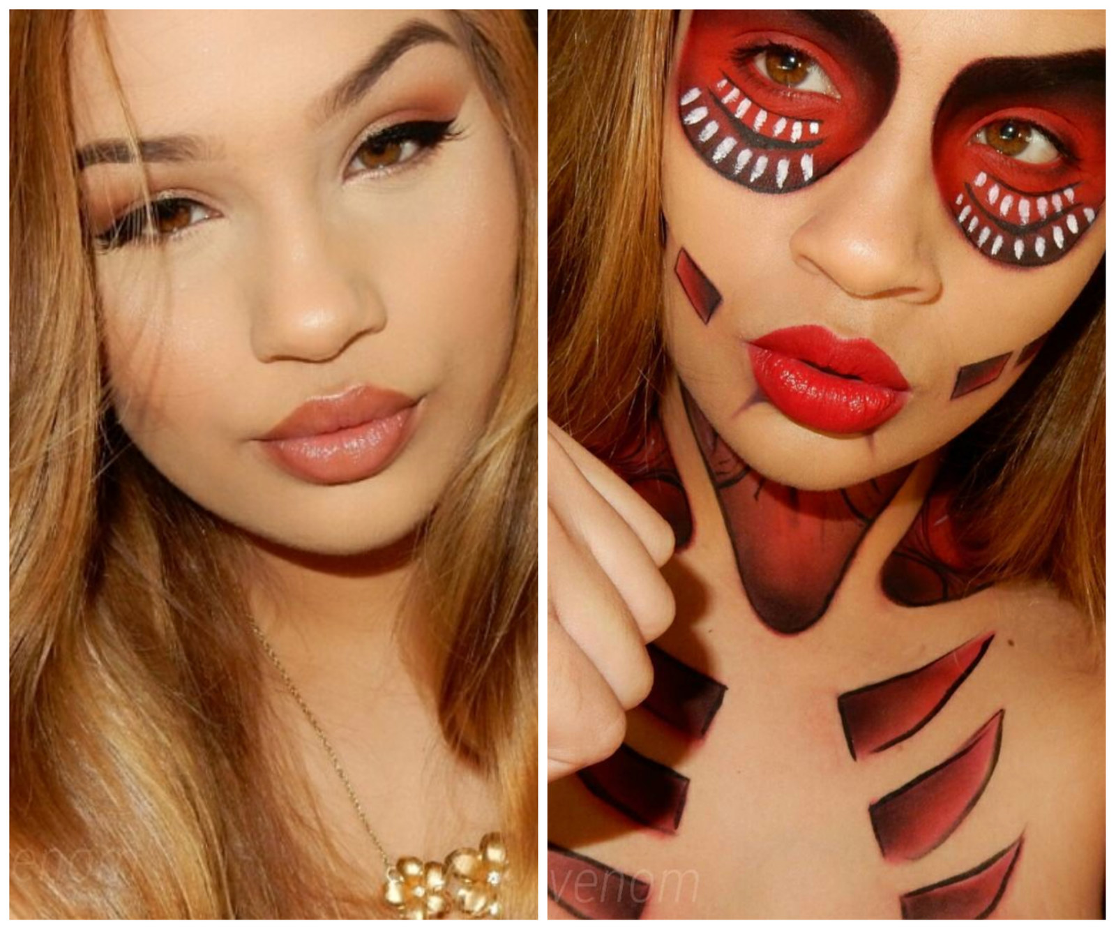 17 Halloween Makeup Before-And-Afters That'll Make You Say 