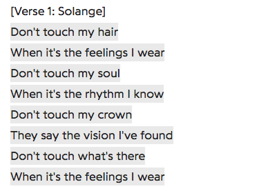 solange dont touch my hair live