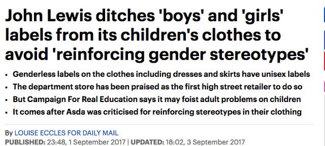 John Lewis Has Made Its Children S Clothes Gender Neutral And Some