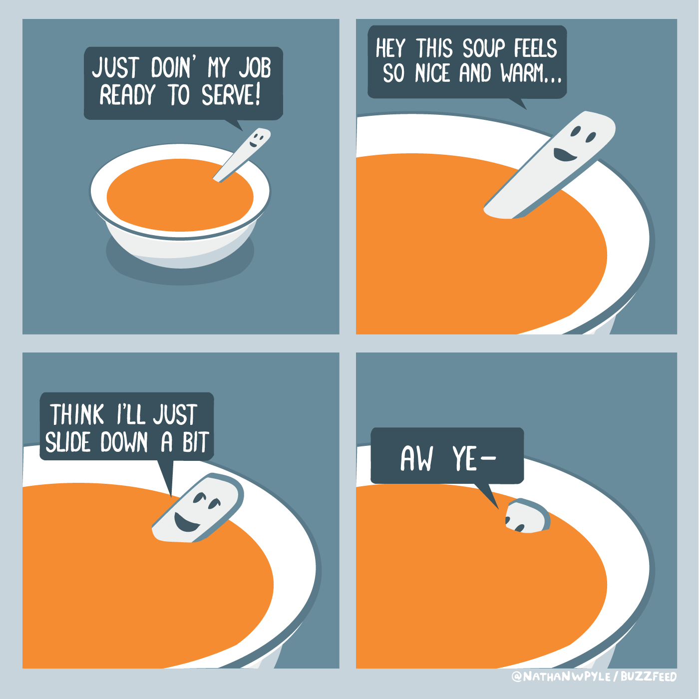 Как не думать о еде. Шутки о еде. Смешные комиксы о еде. Суп прикол. Шутки про суп.