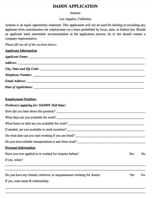 Girlfriend Application Form Meme Girlfriend Application Form 