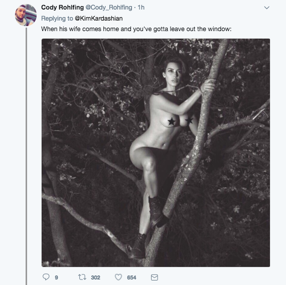 Kim Kardashian Nude - People Have Mixed Feelings About Kim Kardashian's Photo Of Her Climbing A  Tree Naked