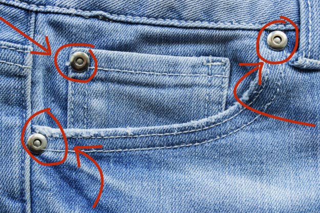 It's simple: They're there to strengthen the trousers at their weakest points, and help prevent wear and tear.