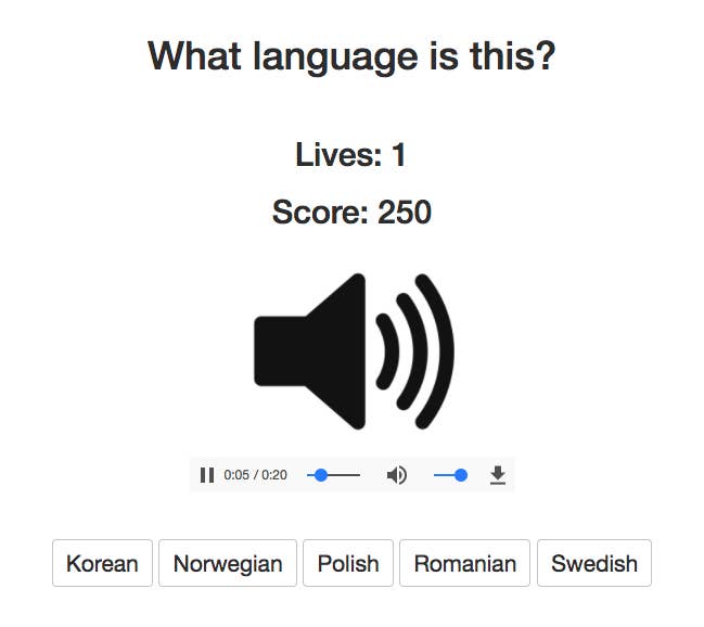 Think you're good at recognizing languages? Put your ears to the test here.