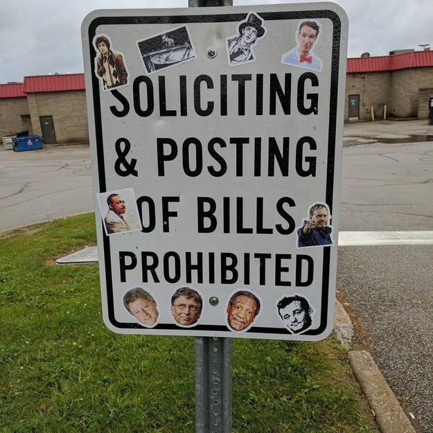 This person with a lot of "Bill" stickers.