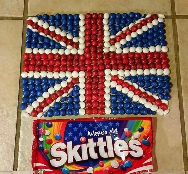 This British Skittles fan.