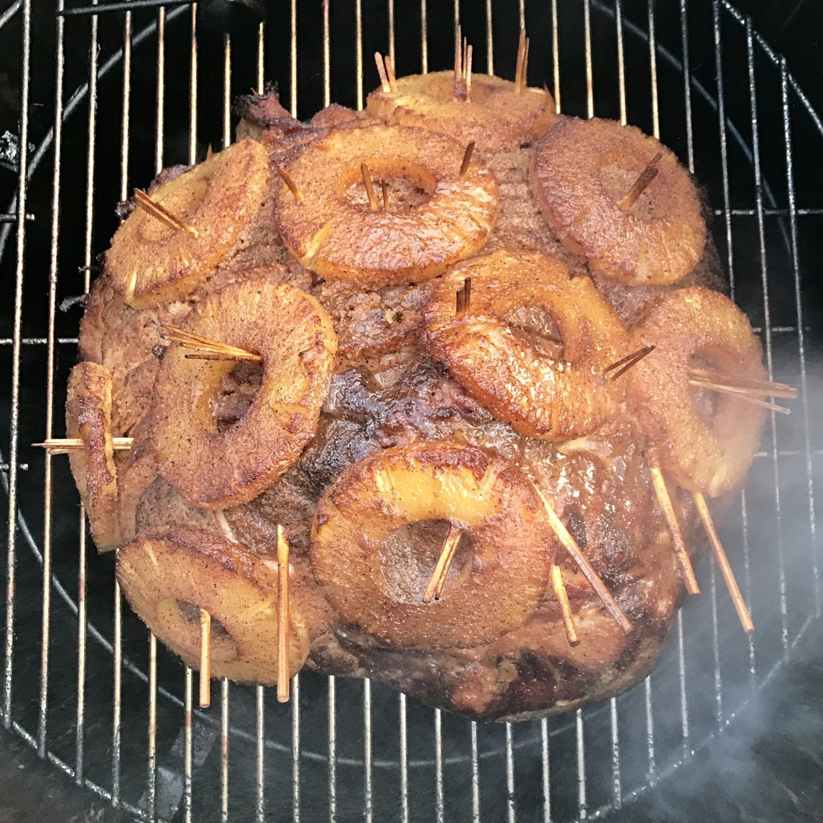 You really can’t mess up this BBQ Smoked Ham. Smoked ham with pineapple on top…oh my goodness guys! This is a delicious ham!
