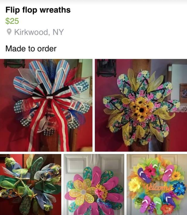 These patriotic and seasonal wreaths.