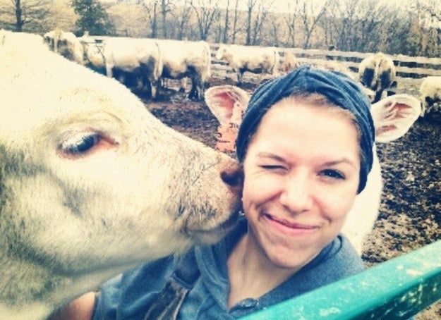 This woman is not part cow.