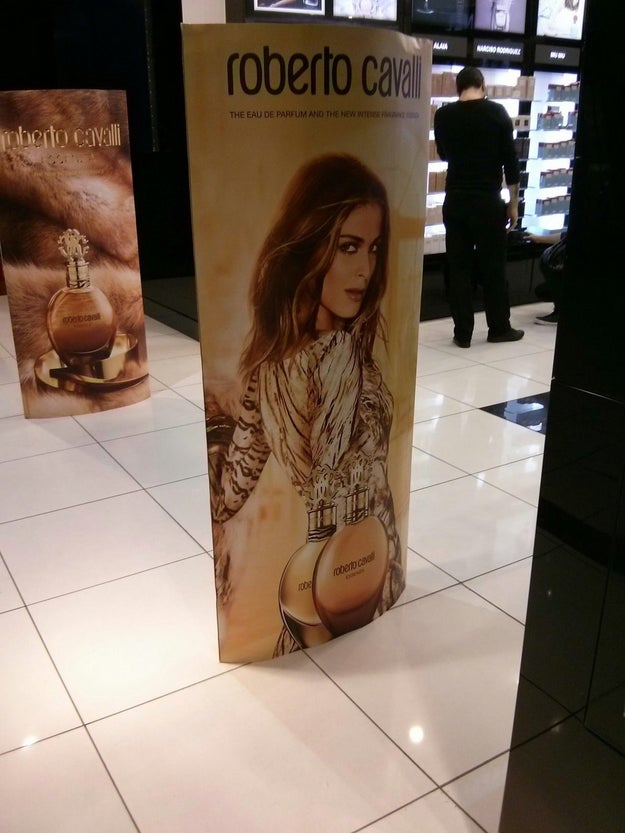 This model is not showing off her buttcheeks.