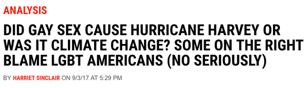 As a gay man, I enjoy the simple things in life. For starters: avoiding cargo shorts, listening to Carly Rae Jepsen, and causing hurricanes.