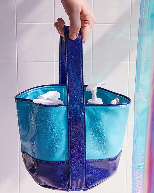 The lovely colorblock tote is made of water-proof faux patent leather and includes four interior compartments for organization and a durable strap to hold all your important things.Promising Review: "Honestly,I have never found a cute shower caddy before, so this was pretty exciting! The ones I've had in the past have been bad quality and fallen apart, so this one is completely perfect and really colorful!" —12katiedavisPrice: $20 Available in three colors.