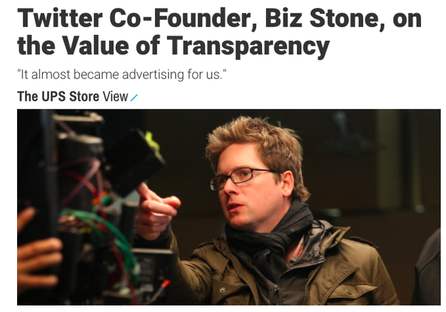 That is because transparency is valuable.