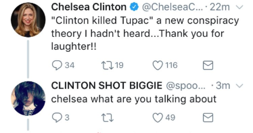 Clinton, who has more than 2 million followers, clearly wasn’t in on the joke.