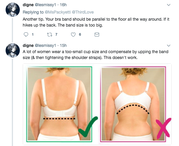 And some shared their favorite bra-sizing tips.