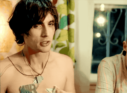 Throwback memory: Covering your room with posters of Tyson Ritter you had collected from Kerrang!.
