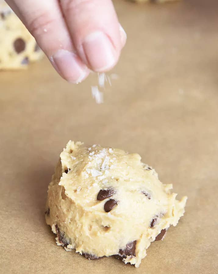 The salt will counterbalance the sweetness perfectly. 🍪Read more: Here's How To Make The World's Greatest Chocolate Chip Cookies