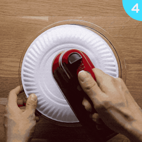 Just pop two holes in and slide the plate onto the mixer.Watch the video: 5 Simple Baking Hacks You Should Know About