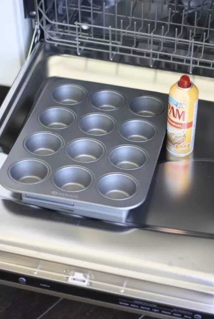 Cleanup = solved.Read more: The Best Way to Use Cooking Spray Without Making a Mess