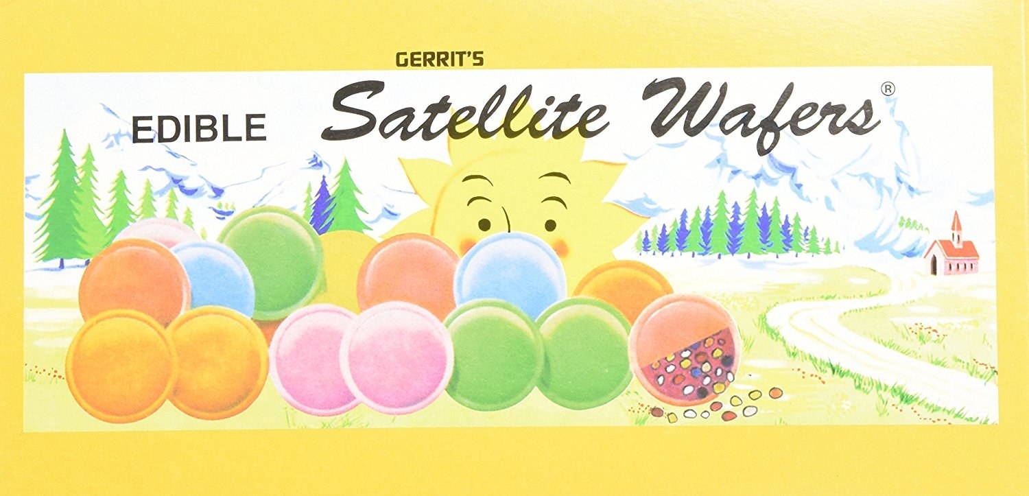 the cover of the box of wafer candies