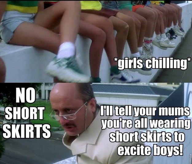 And after this, we meet potential rape apologist and college principal, Mr. Malhotra, who firmly believes girls wear short skirts to excite men.