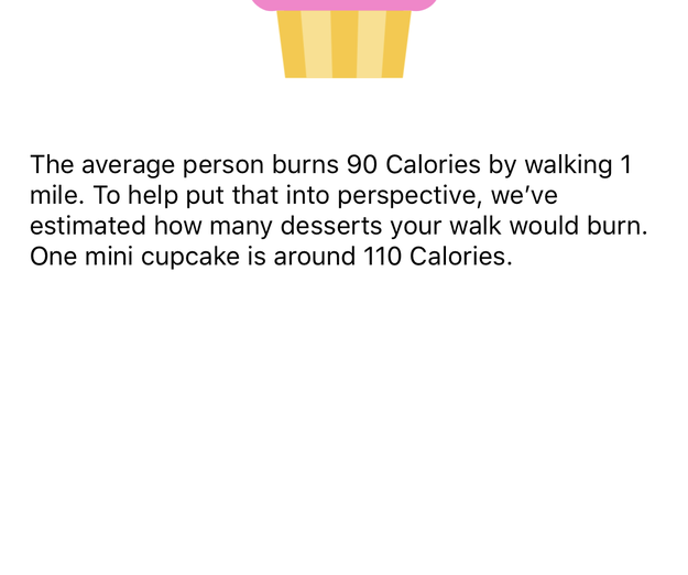 If you tap the "..." option next to the tip about how many calories a walk would burn, here's what it says: