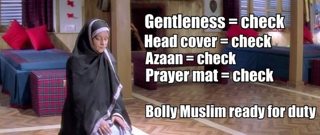 Meanwhile, little Anjali and her grandparents are trying to trace big Anjali. From school records to going to Riffat Bee, they try everything.

When they reach Riffat Bee’s house, she’s obviously praying because believe it or not, that is all us Muslims do in films and IRL.