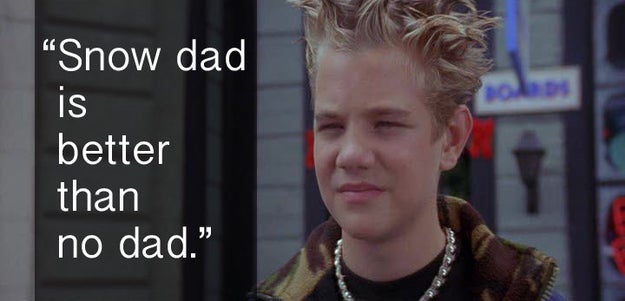 When Rory had to admit this fact about dads in Jack Frost, a movie about a boy's father who comes back to life in the form of a snowman.