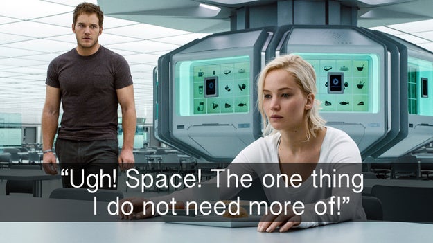 When Aurora got super duper punny in Passengers.