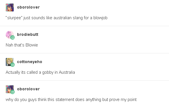 When everyone was confused about Australian blowjobs.