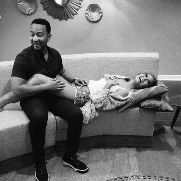 The funny Victoria’s Secret model used this sweet photo to announce that she and musician hubby John Legend were expecting back in 2015. Her Instagram caption: “John and I are so happy to announce that we are pregnant :) As many of you know, we've been trying to have a baby for a while now. It hasn't been easy, but we kept trying because we can't wait to bring our first child into the world and grow our family. We're so excited that it's finally happening. Thank you for all your love and well wishes. I look forward to all the belly touching! Xx”Deets on the baby: The couple welcomed their daughter, Luna, in April 2016.